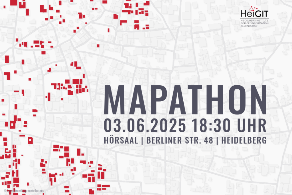 Mapathon, 03.06.2025, 18:30 Uhr, Hörsaal, Berliner Straße 48