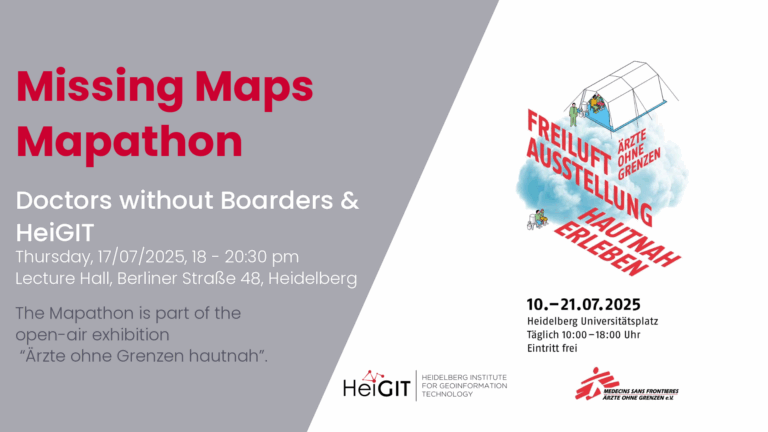 Mapathon with Doctors without Boarders, 17/07/2025, 18pm, Lecture Hall, Berliner Straße 48, Heidelberg