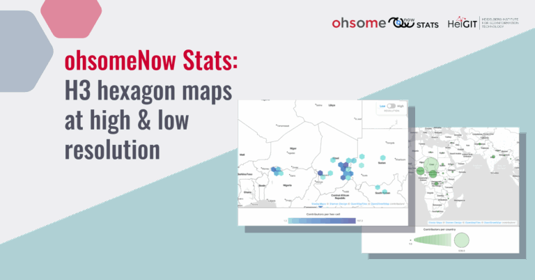 ohsomeNow Stats: H3 hexagon maps at high & low resolution