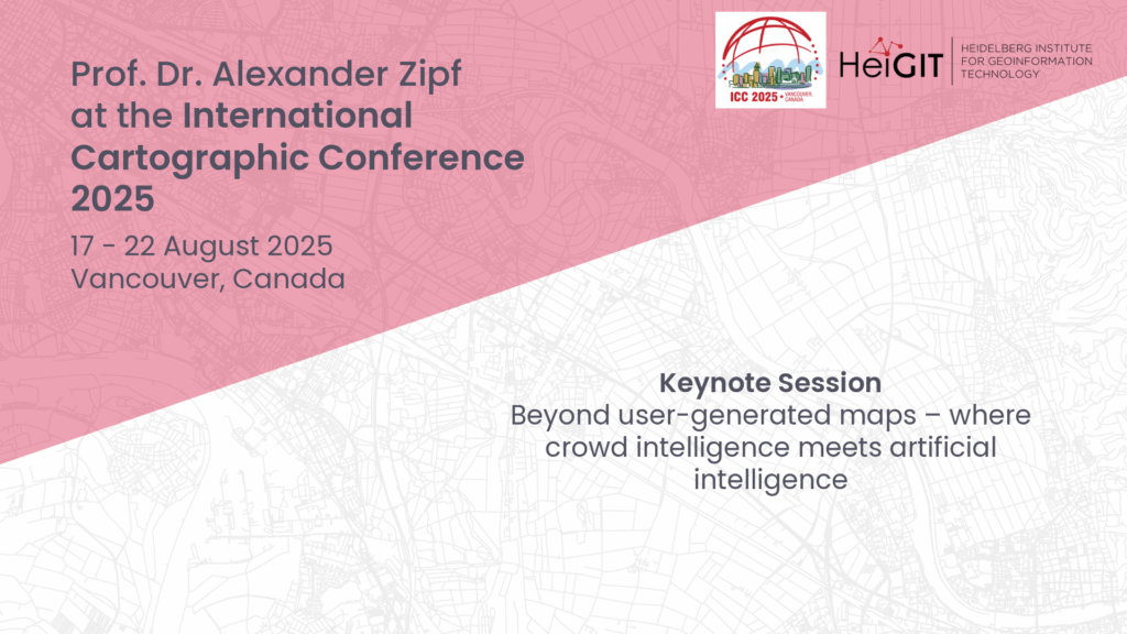 event banner: Prof. Alexander Zipf is giving a keynote at the ICC in Vancouver