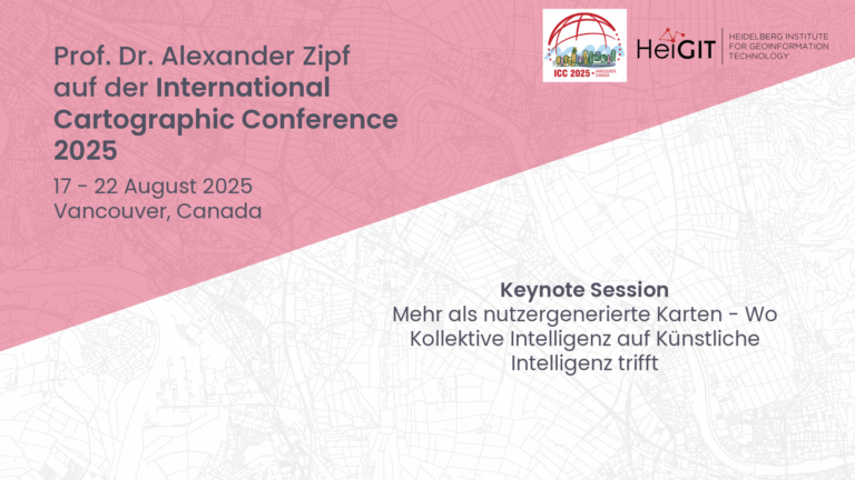 event banner: Prof. Alexander Zipf is giving a keynote at the ICC in Vancouver