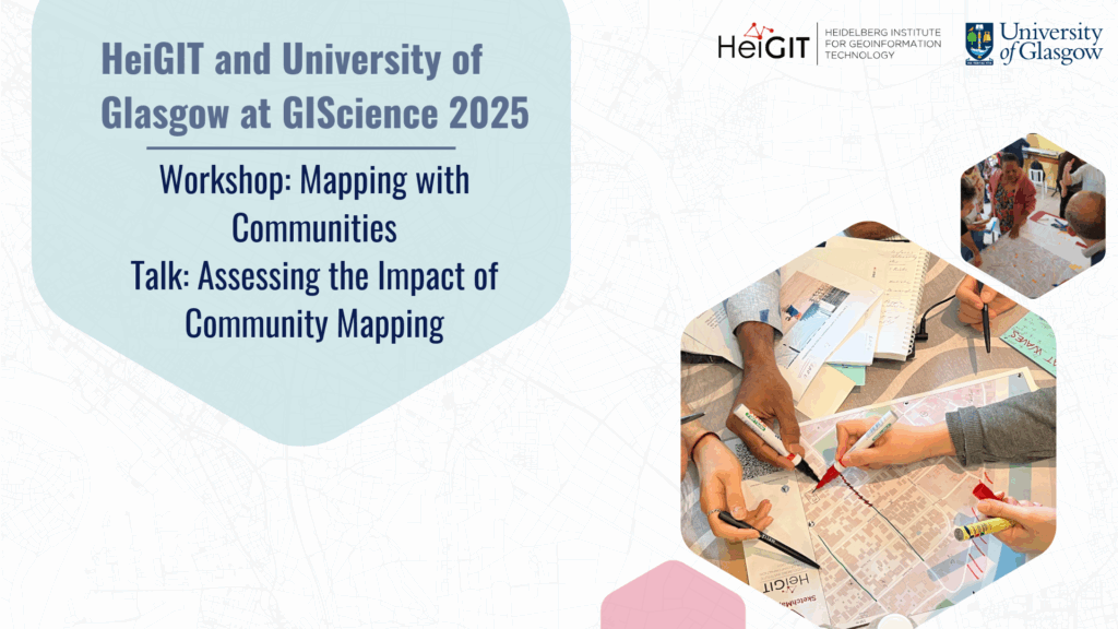 Event banner: the image announces our participation at the GIScience conference 2025