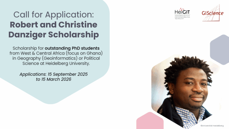 Scholarship for outstanding PhD students from West & Central Africa (focus on Ghana) in Geography (Geoinformatics) or Political Science at Heidelberg University.