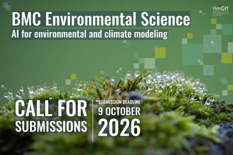 Nahaufnahme von Moos mit Text zu einem Aufruf zur Einreichung von Beiträgen für BMC Environmental Science mit Frist 9. Oktober 2026