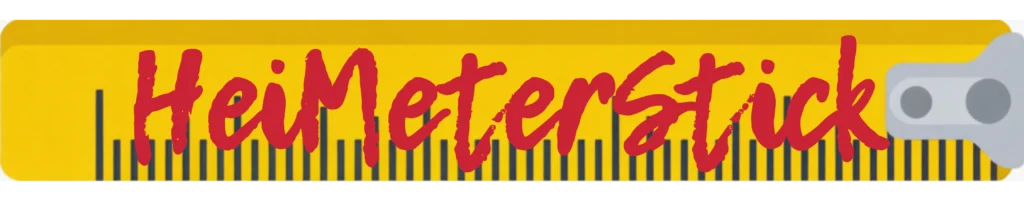 Yellow USB stick with red text 'HeiMeterStick' and gray connector