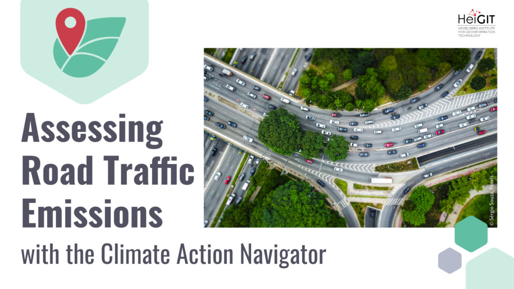 Aerial view of a multi-lane highway with traffic and trees alongside